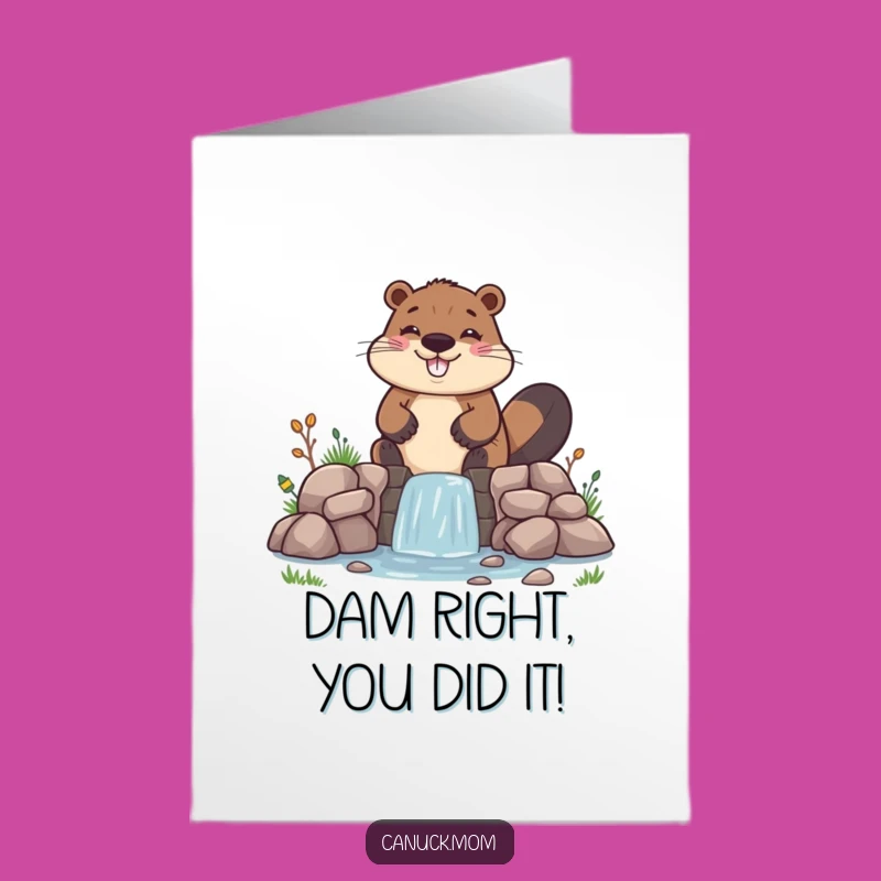 Free Printable Congrats Card: Beaver's Success - Print at Home!