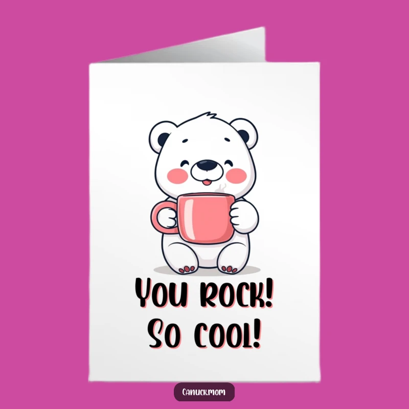 Free Printable Congrats Card: Polar Bear Celebration - Print at Home!