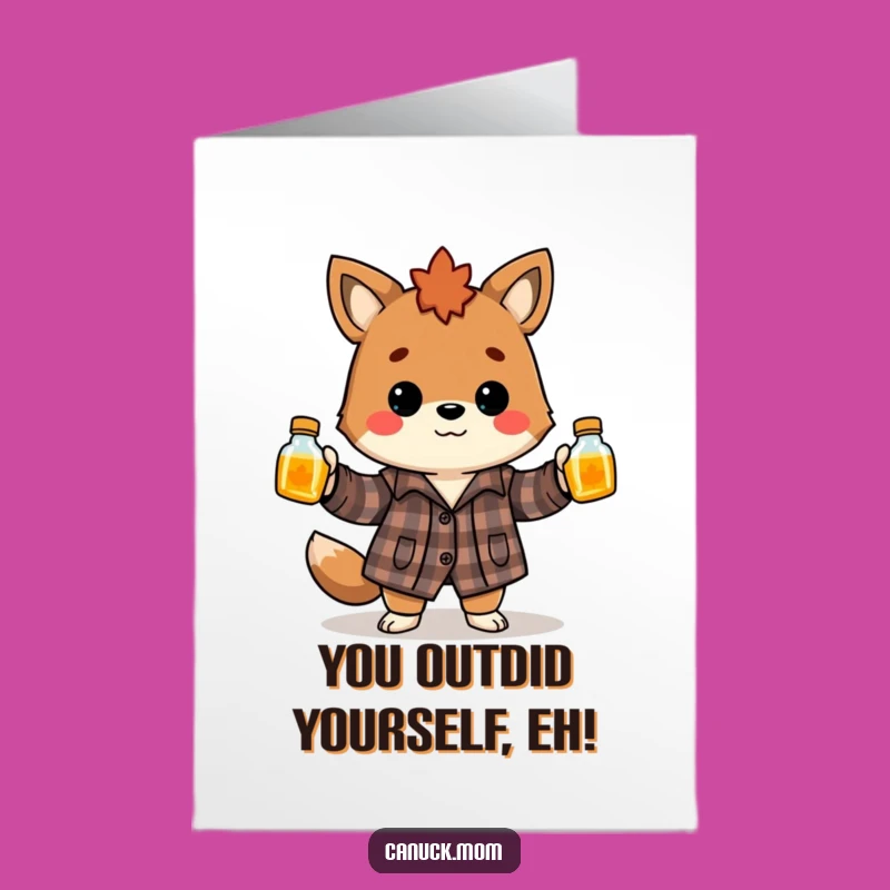 Free Printable Congratulations Card: Juggling Canadian Animal Syrup Success