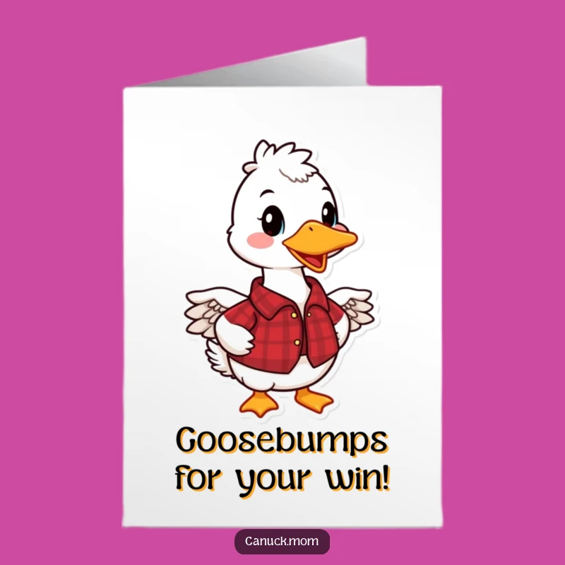 Free Printable Congrats Card: Canadian Goose Cheers, Downloadable Fun