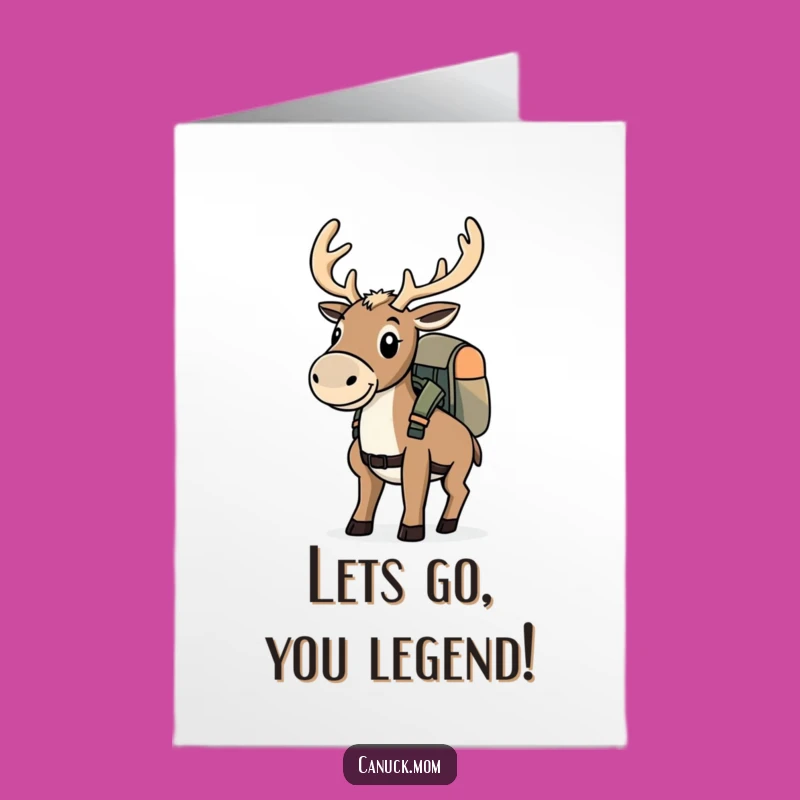 Free Printable Caribou Congrats Card: Funny Downloadable Adventure Celebration