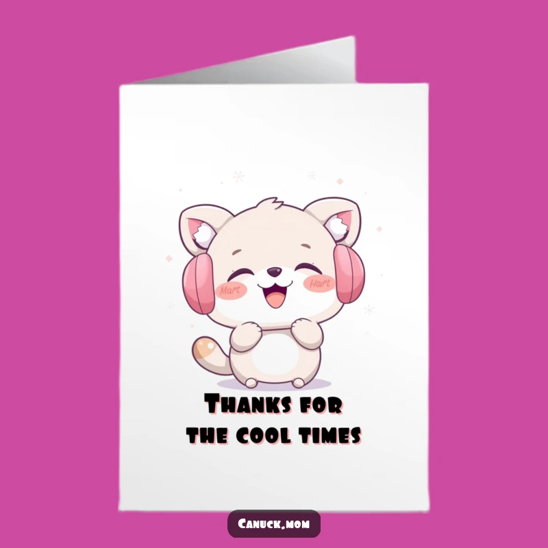 Free Printable Thank You Card: Cozy Snow Animal for a Heartfelt, Humorous Thanks