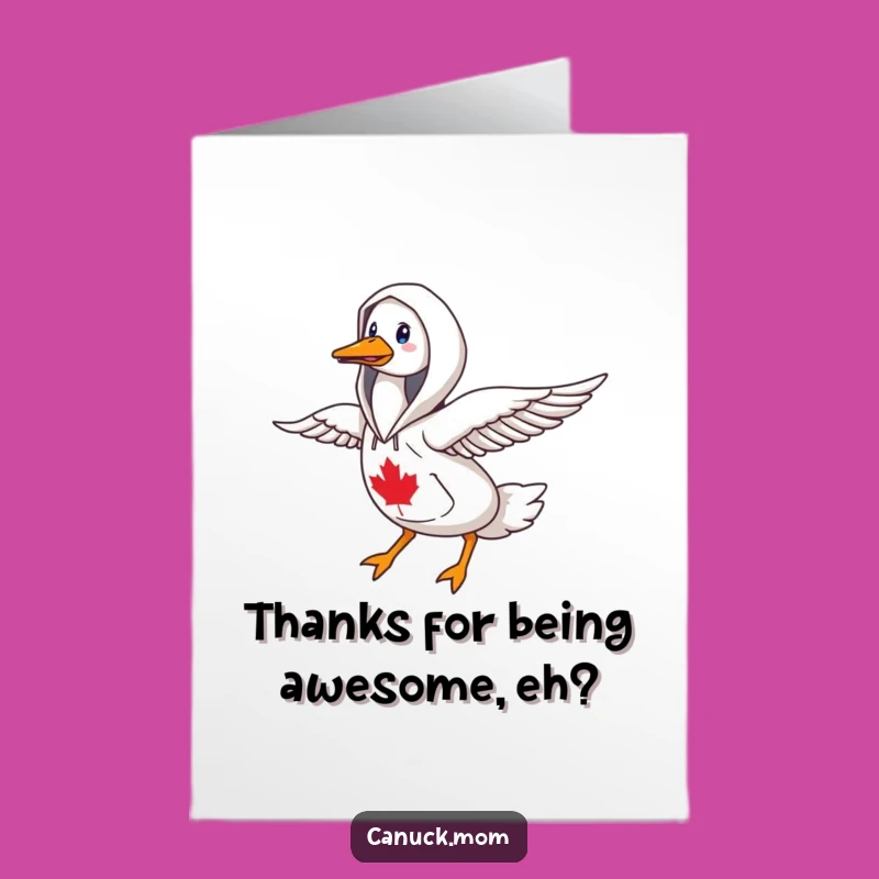 Free Printable Thank You Card: Goose Hoodie Northbound, Downloadable Thank You