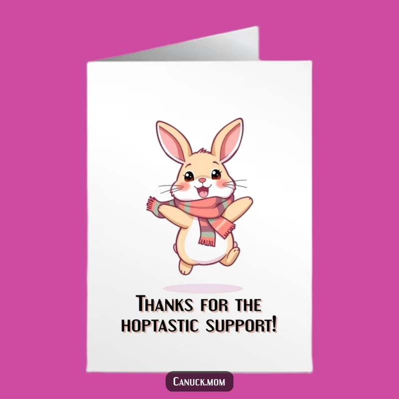 Free Printable Thank You Card: Happy Snowshoe Hare, Humorous Downloadable Gift!