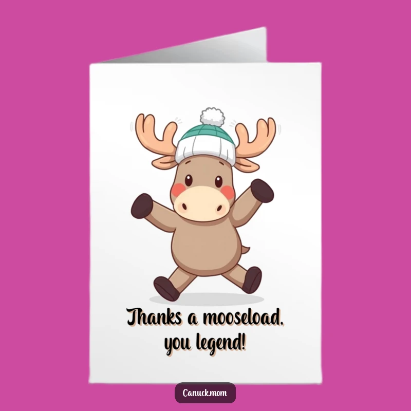 Free Printable Moose Thank You Card - Express Gratitude with Funny Downloadable Art!