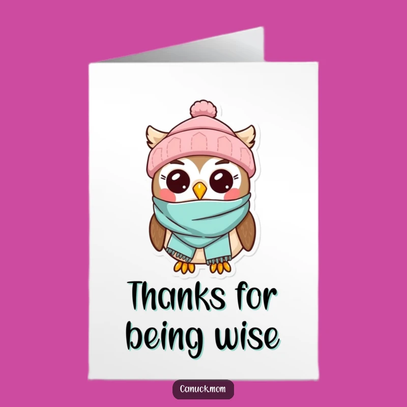 Free Printable Thank You Card: Kawaii Owl Gratitude - Download Now!