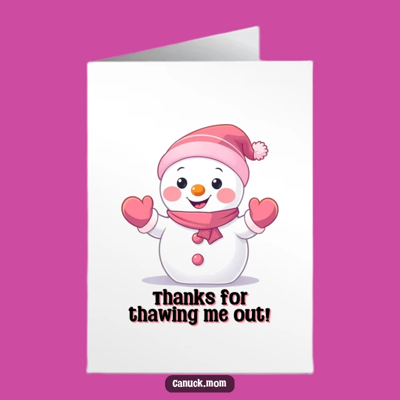 Free Printable Thank You Card: Snowman Thanks, Winter Gratitude