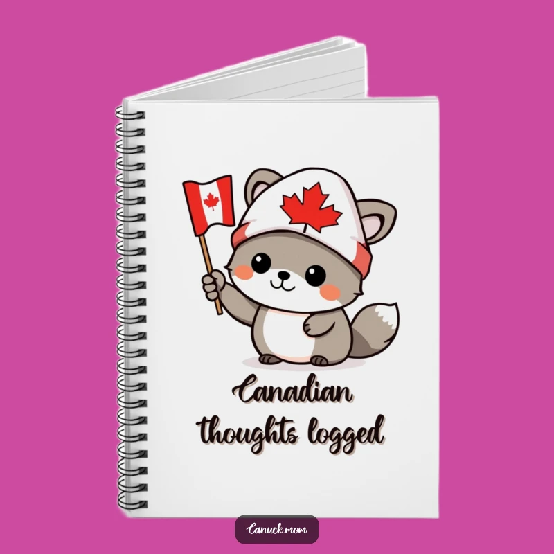 Funny Canadian Notebook - Toque Flag Journal, Perfect for Canadians Gift