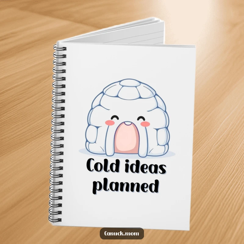 Smiling Igloo Notebook with a friendly face, perfect for jotting down warm winter thoughts.