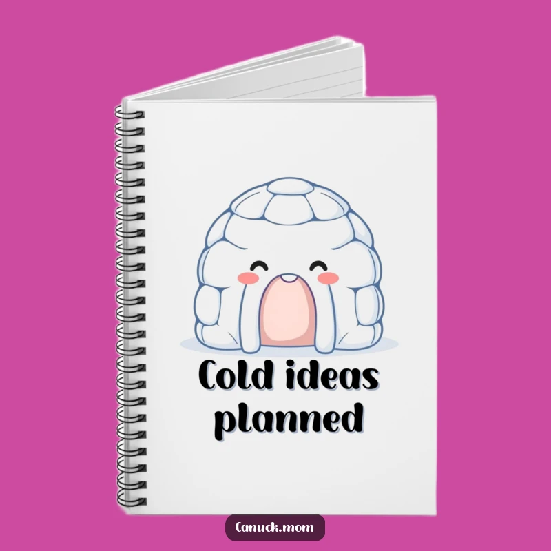 Smiling Igloo Notebook - Jot Down Ideas with Friendly Winter Flair