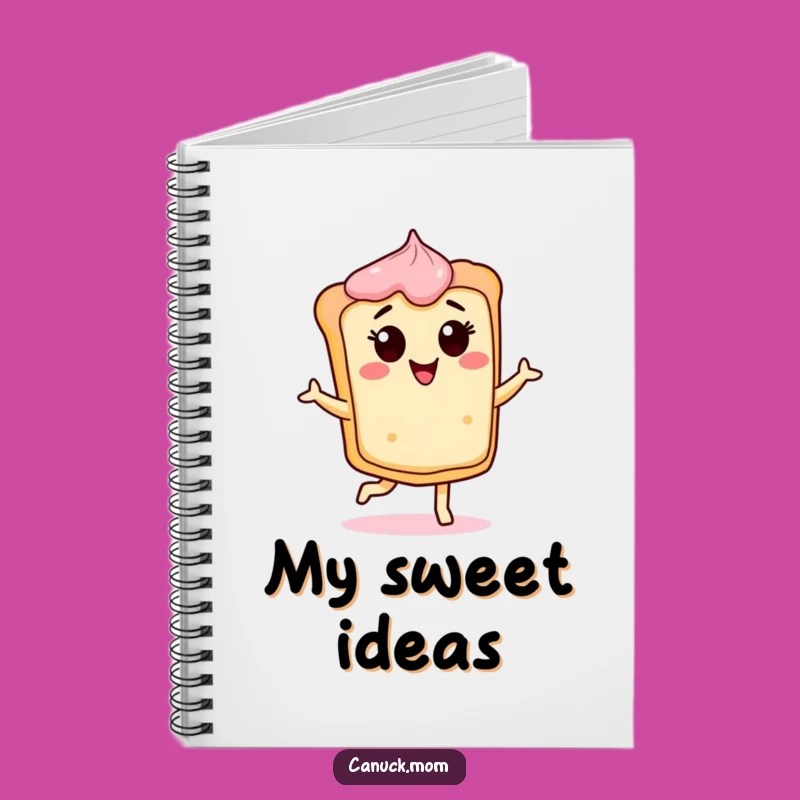 Funny Butter Tart Notebook: Jot Down Sweet Ideas with This Jigging Character, a Cute Funny Gift!