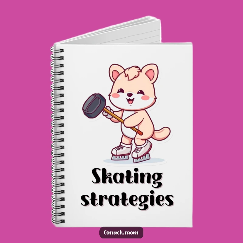 Funny Hockey Skating Notebook - Record Your Goals & Ideas!