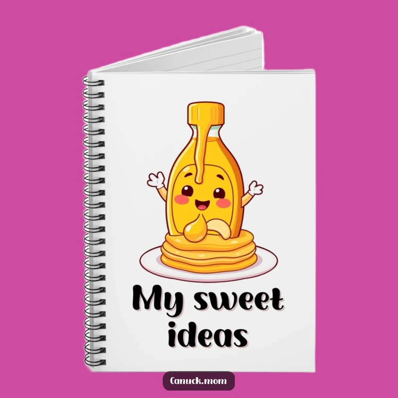 Funny Maple Syrup Pouring Notebook - Jot Down Your Sweetest Ideas!
