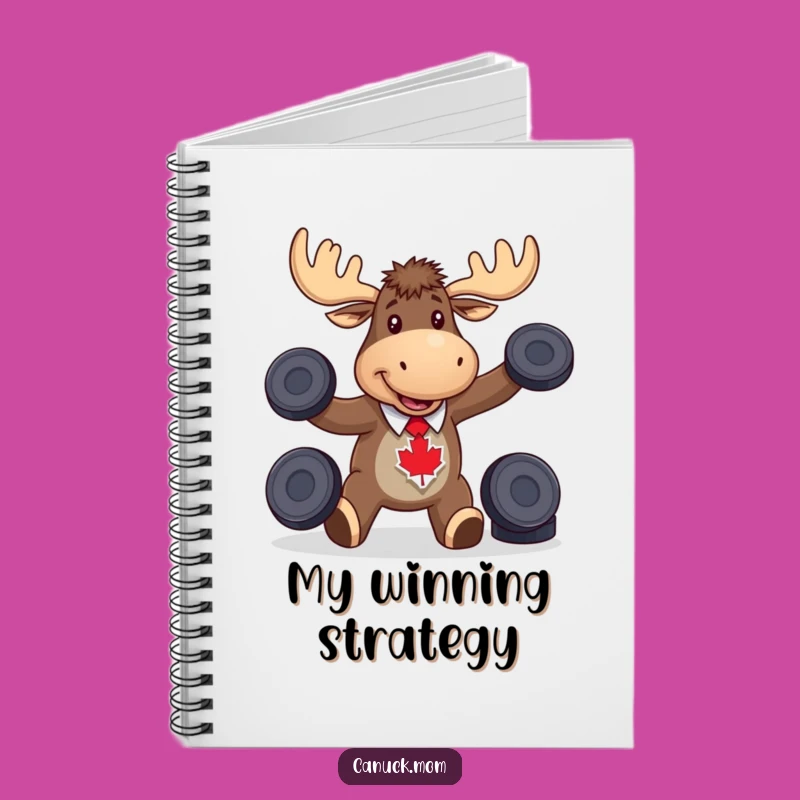 Funny Moose Hockey Notebook, Juggling Journal, Perfect Gift for His Ideas