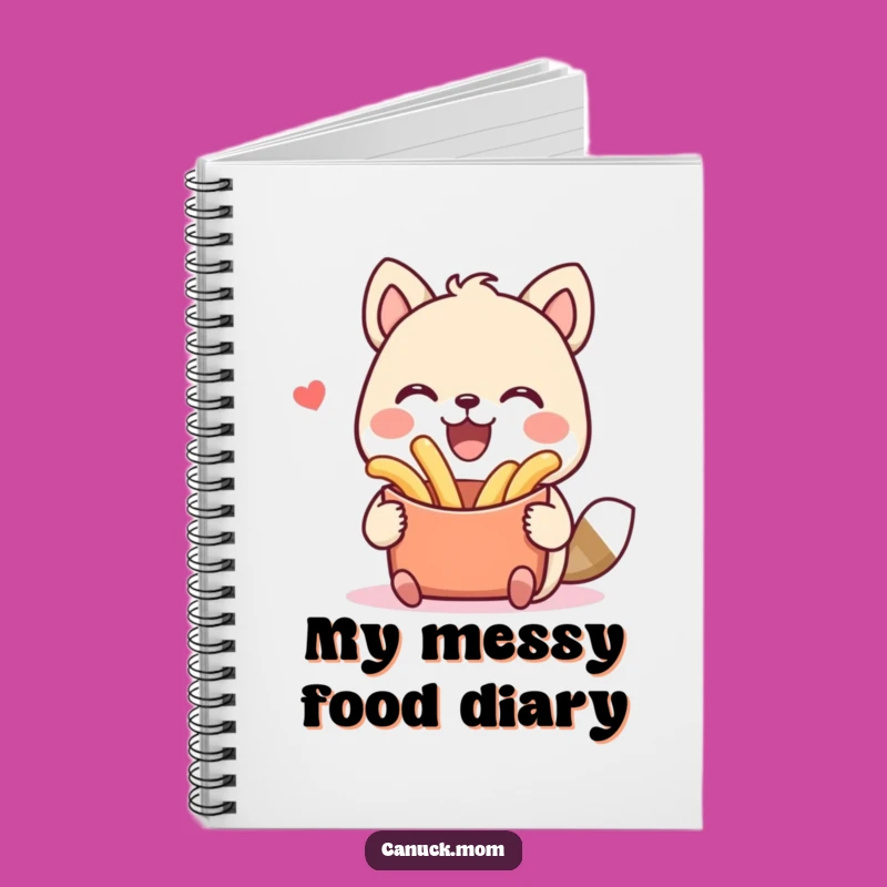 Funny Poutine Notebook: Smiling Animal Character, Perfect Journal for Laughs