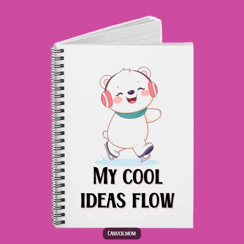 Funny Polar Bear Ice Skating Notebook: Giggling Journal for Your Thoughts
