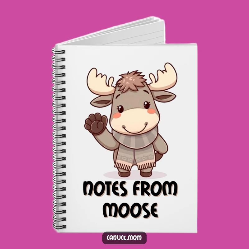 Funny Moose Notebook - Cheerful Winter Journal, Perfect Winter Funny Gift
