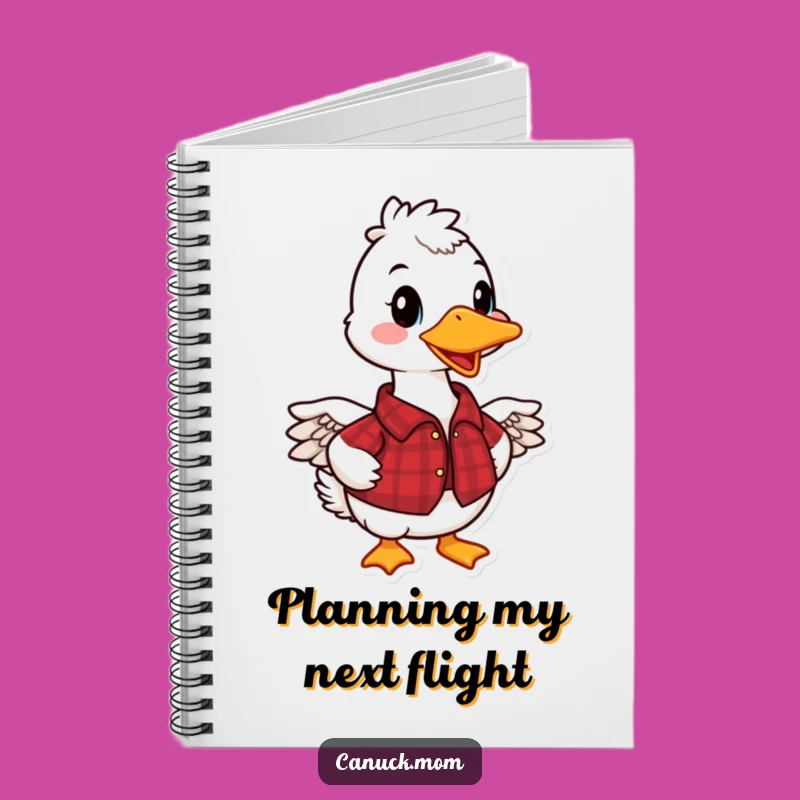 Funny Canadian Goose Notebook: Jot Down Ideas with This Plaid Cover, a Practical Funny Gift!