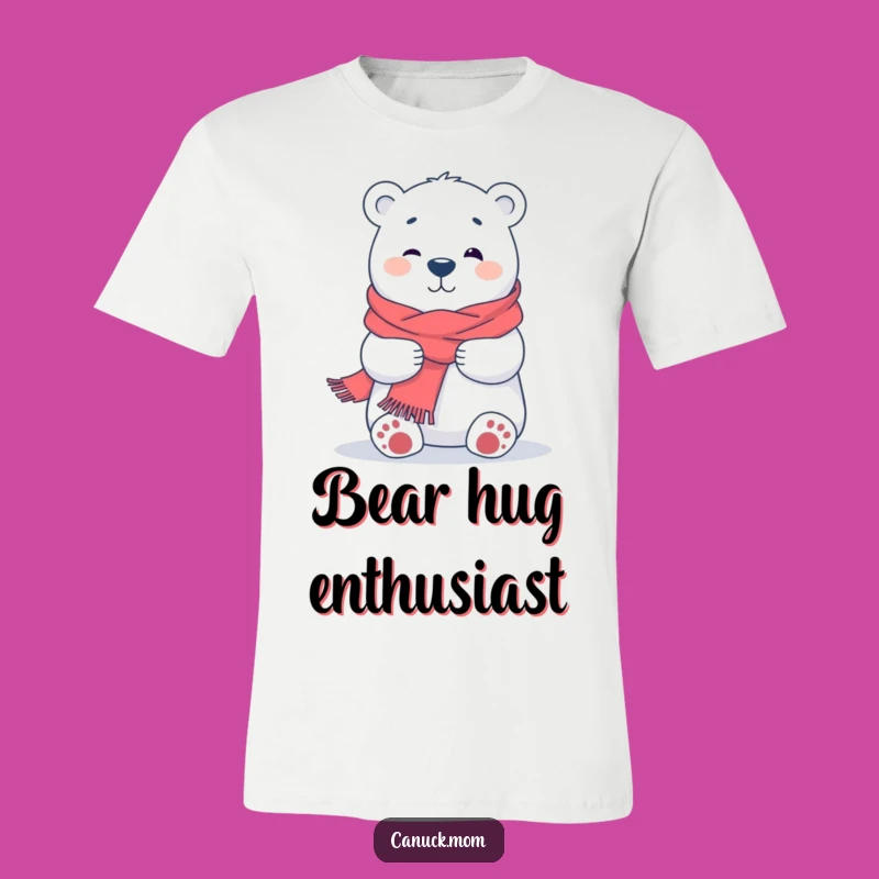 Funny Polar Bear Hug T-Shirt: Cozy Animal Comfort, Adorable Gift