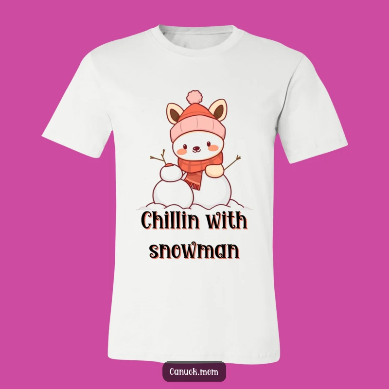 Funny Snowman Builder T-Shirt - Cozy Winter Animal Tee Gift