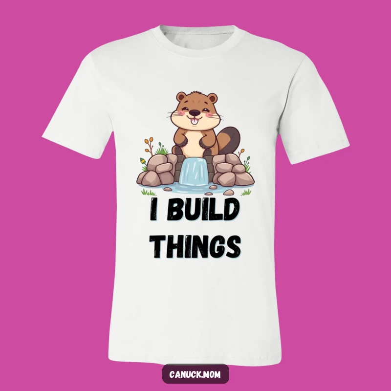 Funny Beaver Building Dam T-Shirt - Wearable Humor for DIY Disasters
