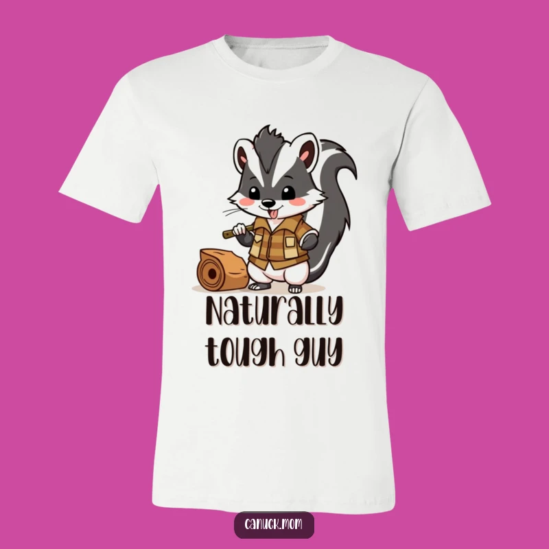 Funny Skunk Lumberjack T-Shirt: Woodland Chopper Bandit Tee