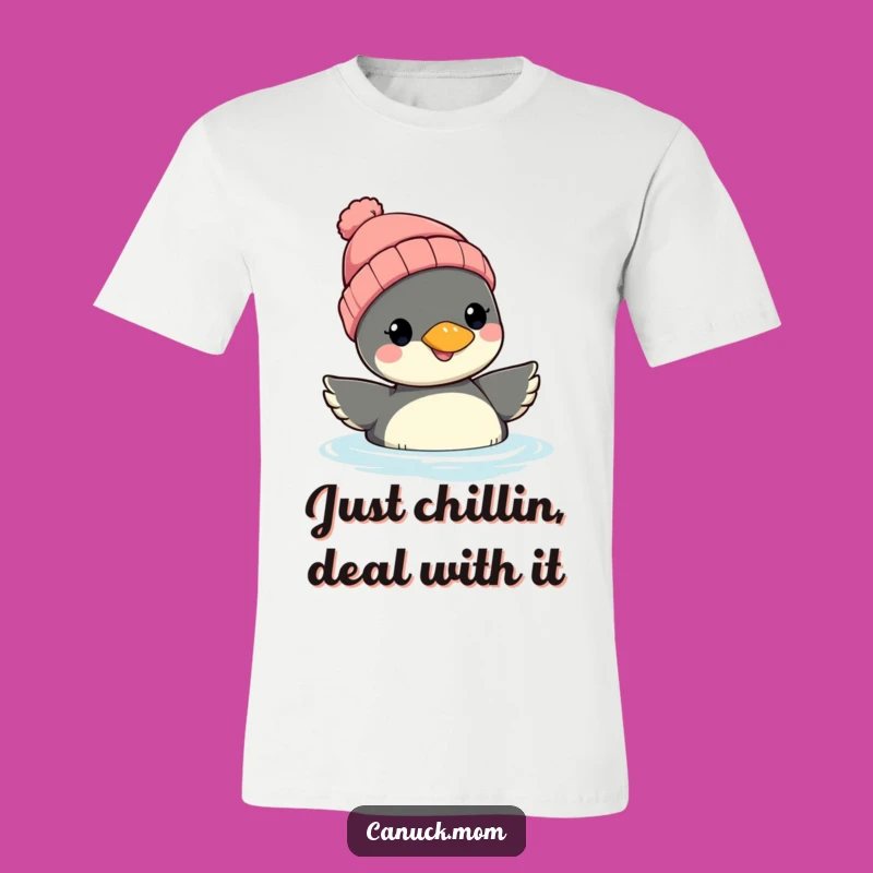 Funny Loon Beanie T-Shirt: Smiling Floater, Hilarious Bird Tee for a Fun Gift