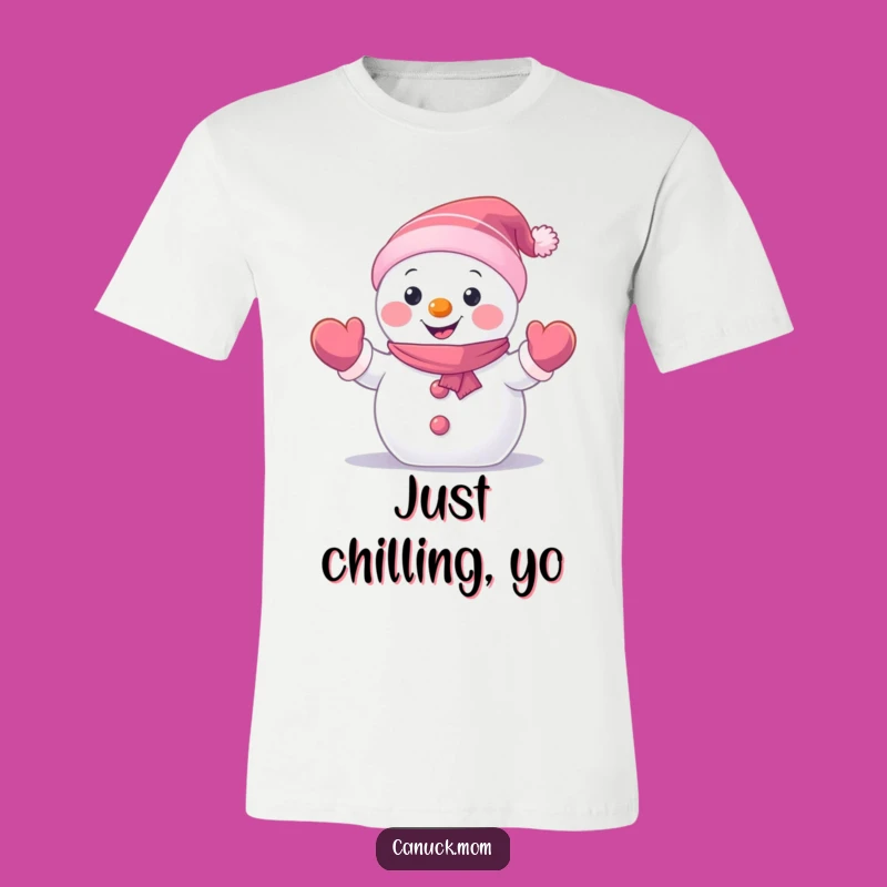 Funny Snowman T-Shirt: Wear This Waving Character, a Cool Winter Funny Gift Idea!