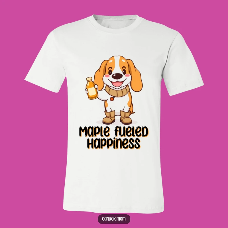 Funny Basset Hound Maple Syrup T-Shirt - Cheerful Boots Dog, Best Sweet Funny Gift
