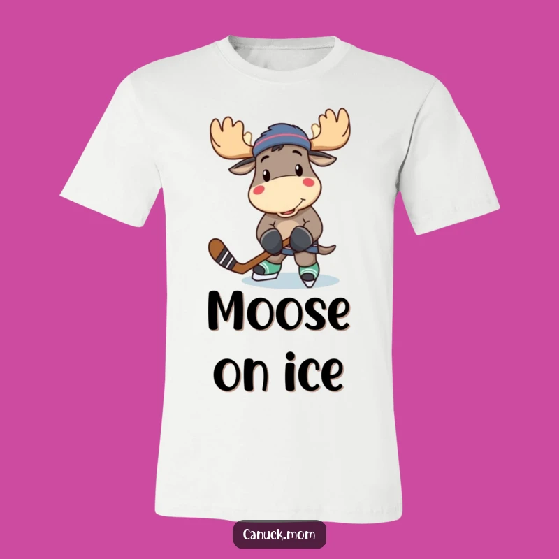 Funny Moose Hockey Player T-Shirt - Ultimate Gag Gift for Hockey Fans!