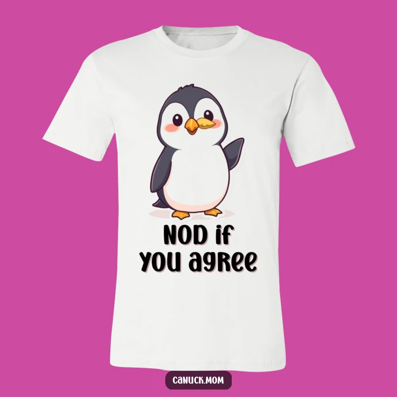 Funny Polite Puffin T-Shirt - Feathered Nod Tee, a Hilarious Avian Gift
