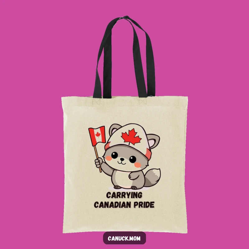 Funny Canadian Tote Bag - Toque Flag Humor, Perfect for Canadians Gift