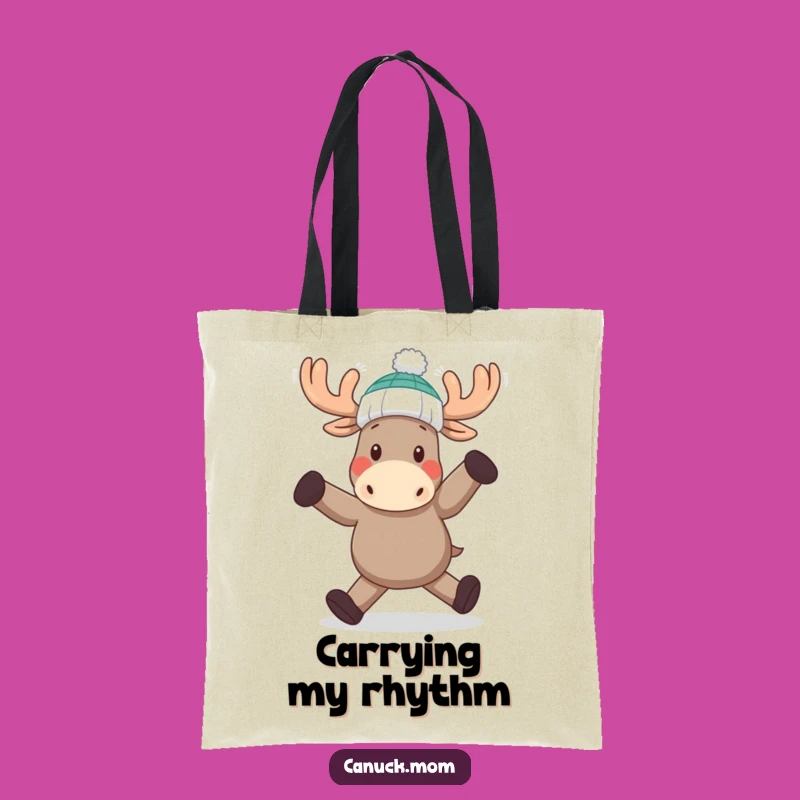 Funny Moose Dance Tote Bag: Carry Your Day with This Playful Toque Moose