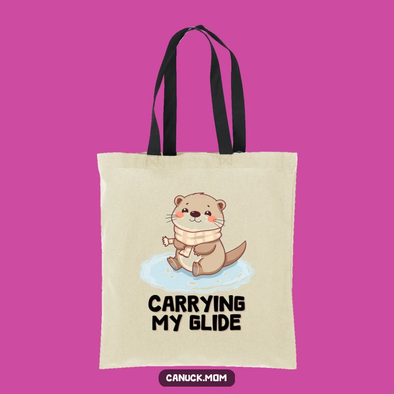 Funny Otter Scarf Tote Bag: Cute Otter Bag, Practical Winter Gift!